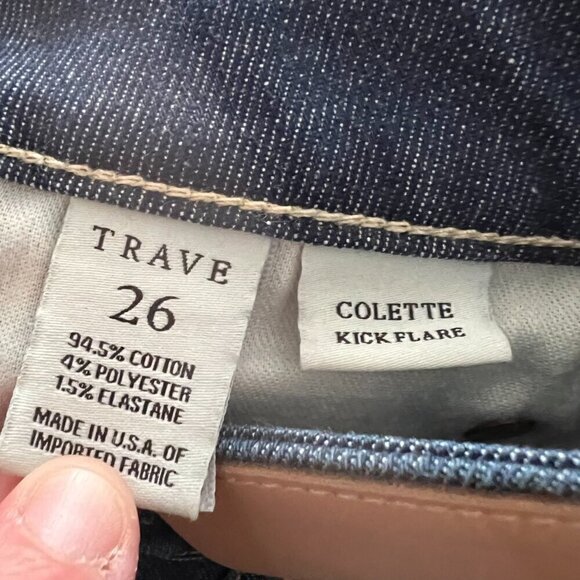 Trave Colette Kick Flare Jeans Mystifies Me Wash Women's Size 26 - Picture 6 of 10